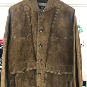 Men’s Vintage Brown Zero King Suede Jacket (size 44)